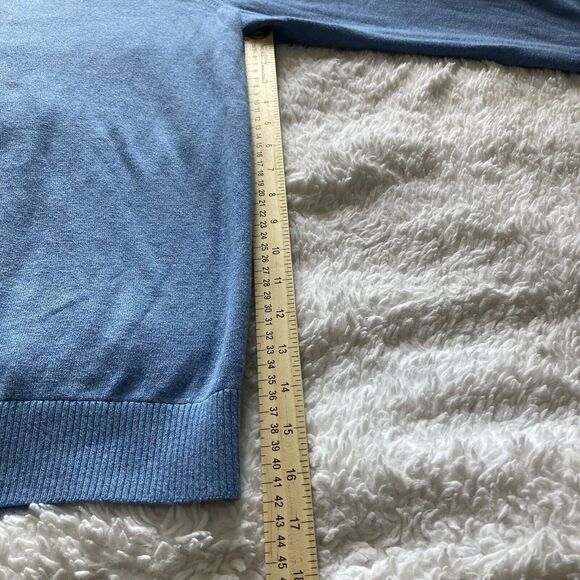 Vineyard Vines Men's qtr. Zip Sweater Medium Blue Long Sleave Style: 1E0276 - Picture 7 of 10